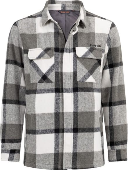 Life Line blouse Pico - blouse/jas Pico - wit/grijs geblokt - borstzak - maat M