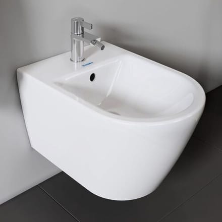 Duravit D-Neo wall bidet with Durafit 2294150000