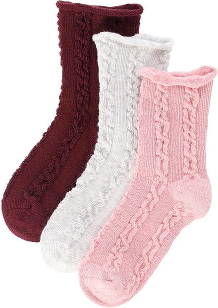 iN ControL 3pack baby sokjes met kabelstructuur 17/19