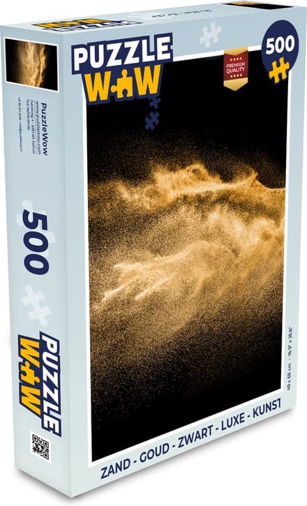 Puzzel Zand - Goud - Zwart - Luxe - Kunst - Legpuzzel - Puzzel 500 stukjes