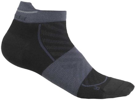 Hardloopsok Icebreaker Women Merino Run+ Ultralight Micro Black/Graphite-Schoenmaat 41 - 43