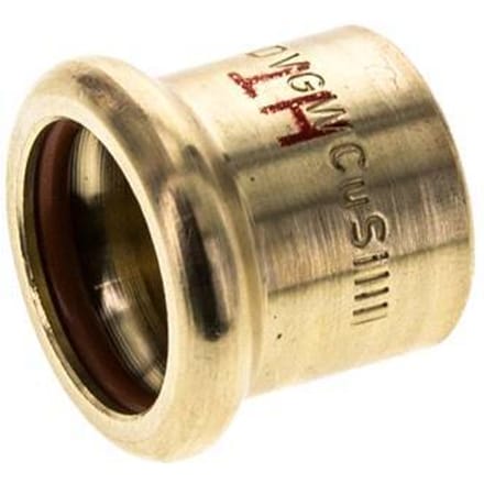 End Cap - 18mm Persmof - Koperlegering