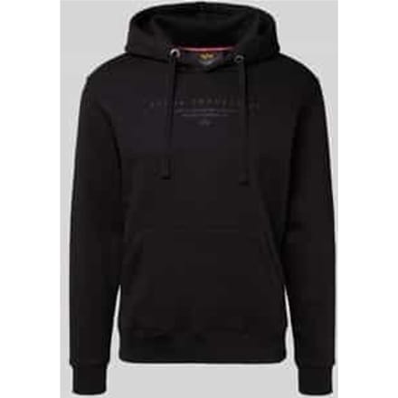 relaxed fit hoodie van katoenmix met labeldetail