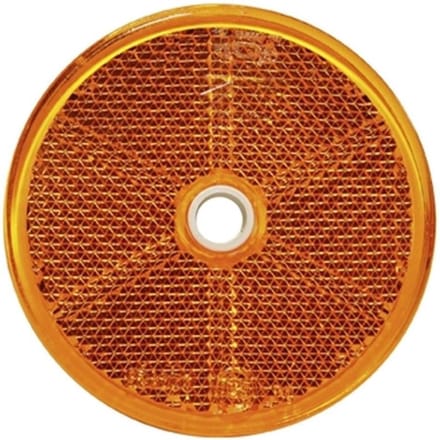 Reflector rond geel 60mm plak of schroef