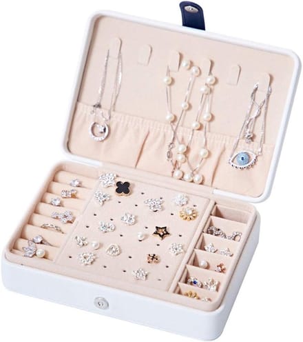 Sieradendoos Organizer - Juwelen Opberger - Sieraden Opslag - Dubbellaags Ontwerp - Draagbaar Formaat - Zwart