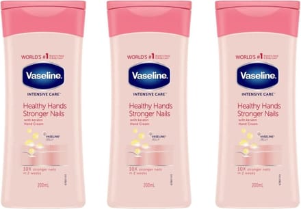 Vaseline - Handcrème - Healthy Hands Stronger Nails - 200ml x 3