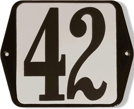 Huisnummer standaard nummer 42