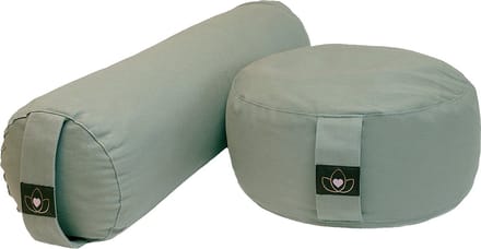 Pakket bolster en meditatiekussen - asgroen
