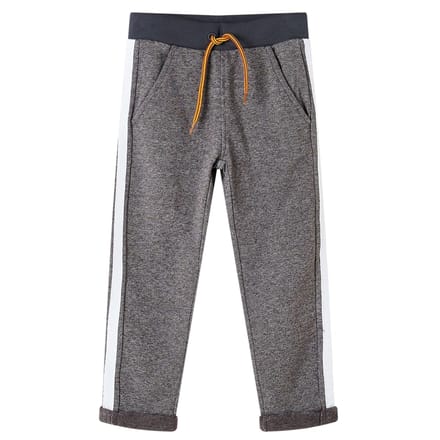 vidaXL Kinderjoggingbroek 116 gemêleerd donkergrijs