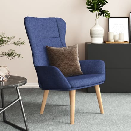 vidaXL - Relaxstoel - stof - blauw