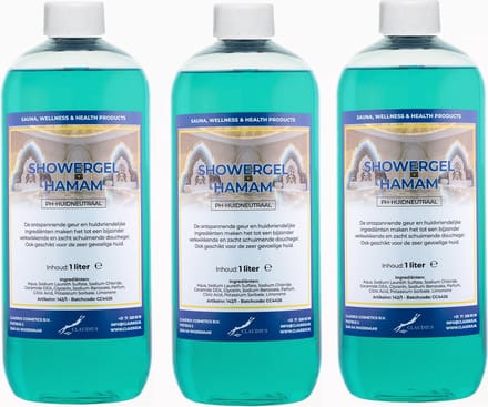 Douchegel Hamam 1 liter - set van 3 stuks - Showergel