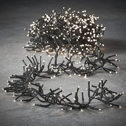 Luca Lighting kerstverlichting lichtsnoer - buiten - 1512 lampjes warm wit - flashfunctie - 970 cm