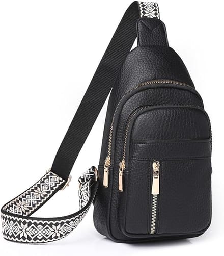 Daity 1 Pack - Dames crossbody tas - Dames leren schoudertas - Heuptas - Borsttas riem - Reis heuptas