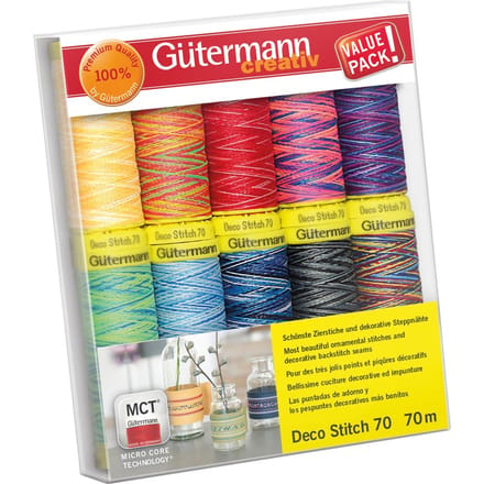 Gütermann Naaigaren Deco-Stitch 70, Col. 3, Multicolor