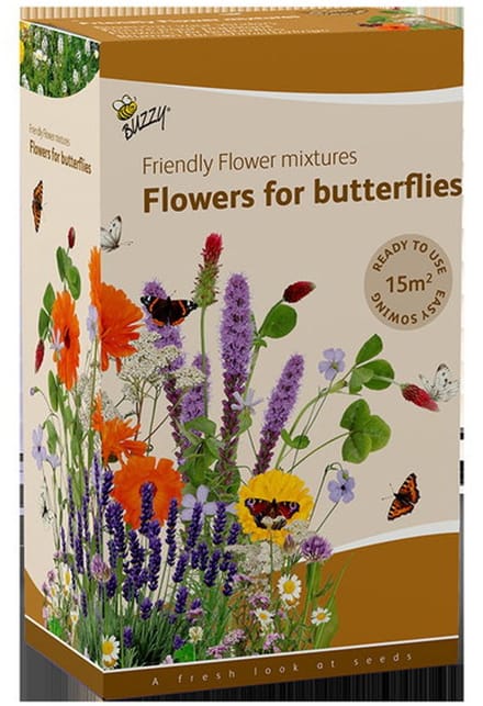 Buzzy - Grow gifts zaden strooidoos friendly flowers vlinders laag 60g