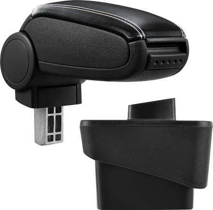 Armsteun Audi A1 8X vanaf 2010 kunstleer zwart en wit stiksel