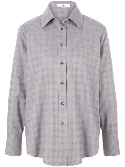 Blouse 100% katoen Van Peter Hahn blauw