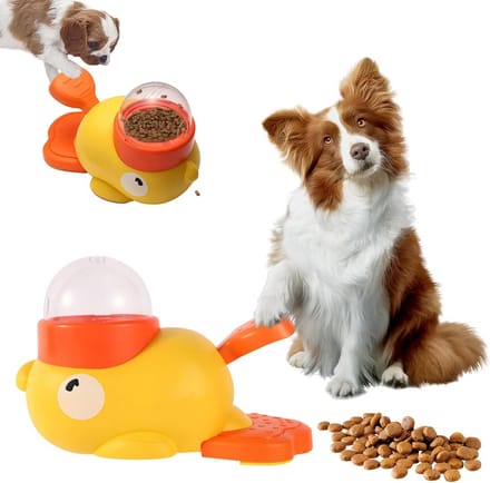 Interactieve 2-in-1 Hondenpuzzelvoeder Slow Feeder Bak & Traktatiespeelgoed