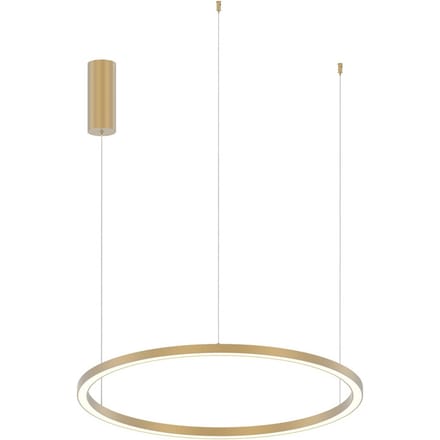 Luce Ambiente Design LED hanglamp Hoop, goudkleurig, Ø 80 cm, metaal, CCT