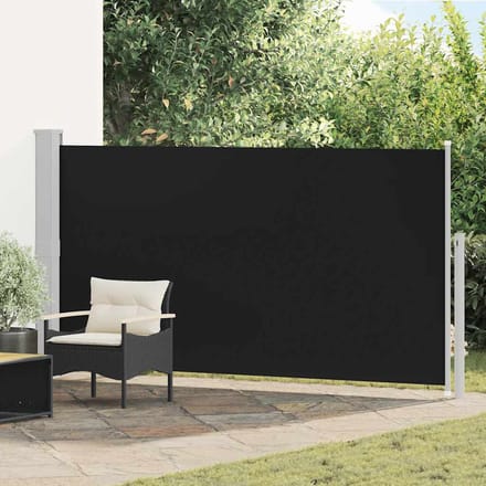 vidaXL - Wind-/zonnescherm - uittrekbaar - 160x300 - cm - zwart