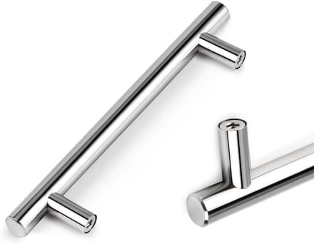 CE - Meubelgreep - T-vormig - Staal - Zilver - 10 stuks