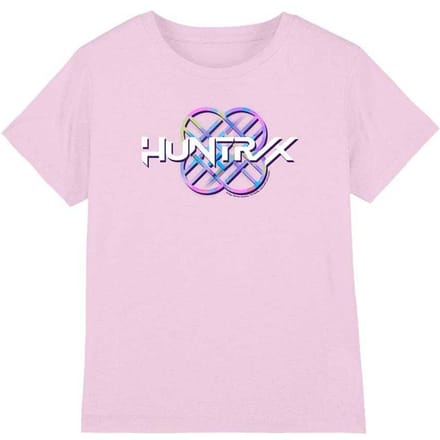 K-Pop Demon Hunters Kinder/Kids Pastel Logo T-shirt (Lichtroze)