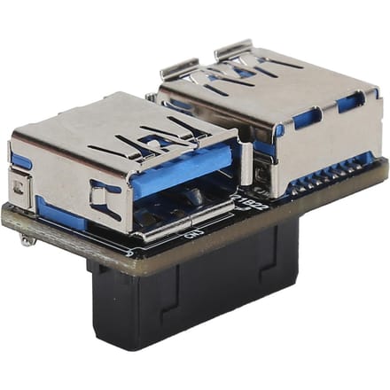 20-pins naar USB 3.0 Adapter 19-pins Splitter Converter 2 Poort A Vrouwelijk Connector Moederbord gray