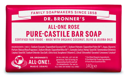 Dr. Bronner’s Dr. Bronner&rsquo;s Magic Bar Soap Rose 140 g