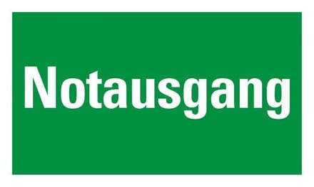 Pickup kunststoff Schild 25x15 cm NOTAUSGANG