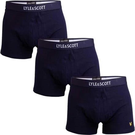 Lyle & Scott Heren Boxershort (Pakket van 3) (Marine)