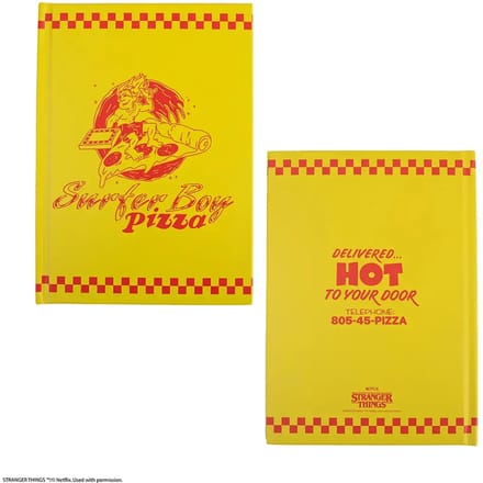 Harde kaft notitieboek Cinereplicas Surfer Boy Pizza - Stranger Things