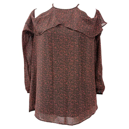 Michael Michael Kors off-shoulder top met ruches en paisleyprint in veelkleurig polyester