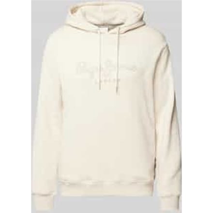 Hoodie met labelstitching, model 'New Nouvel'