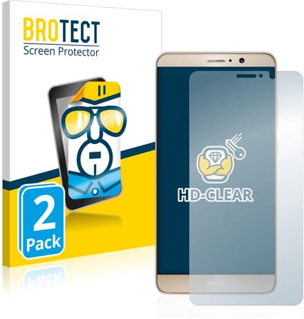 BROTECT - Screenprotector voor Huawei Mate 9 - Folie Beschermfolie transparant 2 Stuks