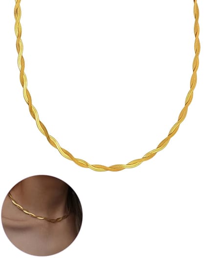 Semyco Ketting Dames – Goudkleurige Schakelketting – Verstelbaar – Waterproof – Giftbox – Veya