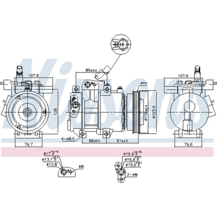 Compressor airconditioning NISSENS 89279