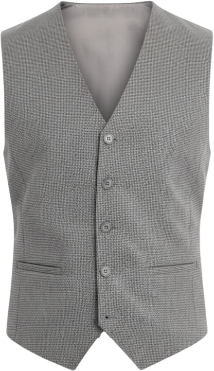 OMBRE Gilet - Regular Fit - Knopen - Geruit Grijs L