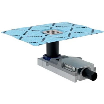 Geberit shower floor drain for screed height at inlet 6.5 - 9.0 cm, 154.052.00.1
