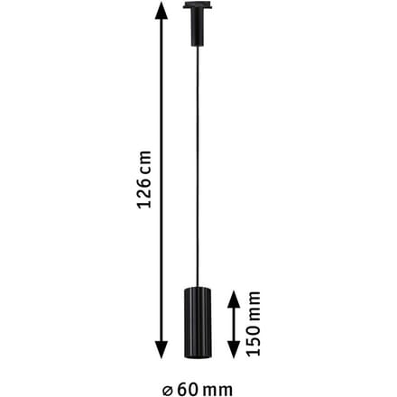 Paulmann Lirena 230V-railsysteem lamp URail GU10 Stiftfitting Zwart (mat)