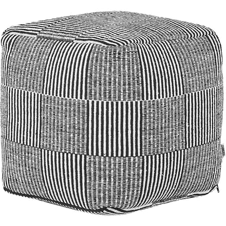PANDRAN - Poef - Zwart - 40 cm - Katoen