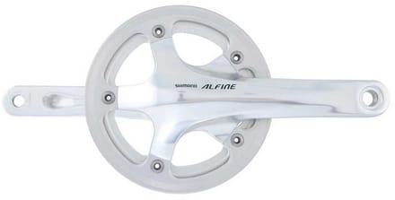 Crankstel Shimano Alfine S501 170/45 Single Cg met Cups - Zilver