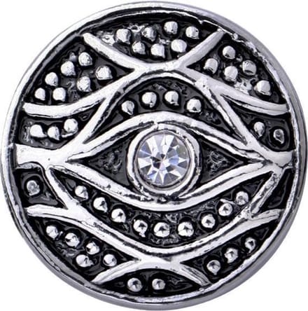 Quiges - Dames Click Button Drukknoop 18mm Mystiek Symbool - EBCM358