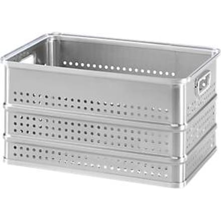 Transportkist, stapelbaar, geperforeerd, 80 l