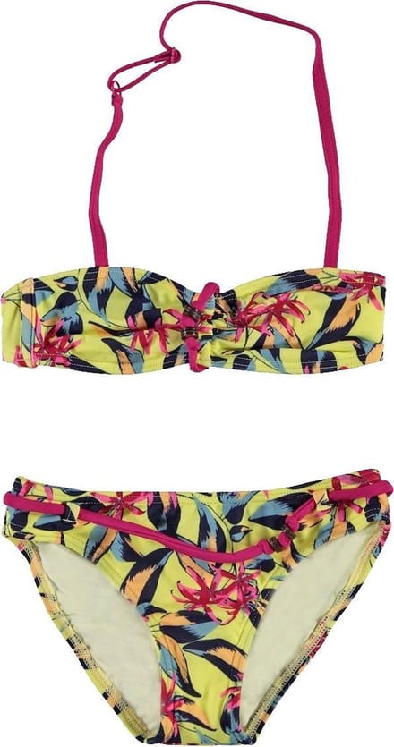 O'Neill geel gebloemde bandeau bikini kind Flower