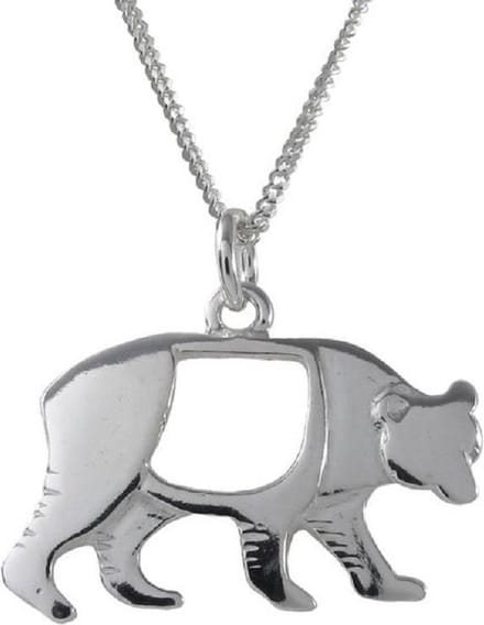 AuBor ®. Hanger. Zilver. De beer.