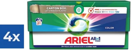 Ariel Color All-in-1 Pods Kleur Wasmiddel - 4x31st