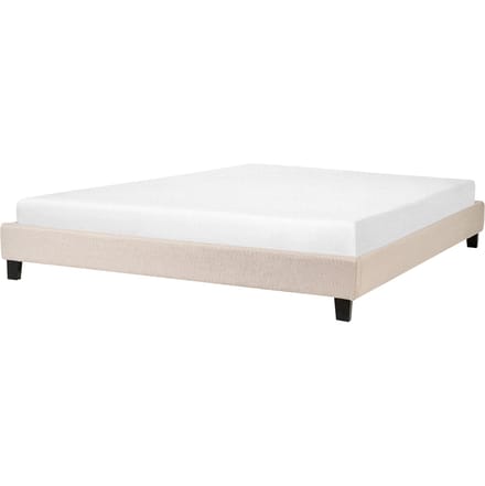 ROANNE - Tweepersoonsbed - Donkerhout - 180 x 200 cm - Polyester
