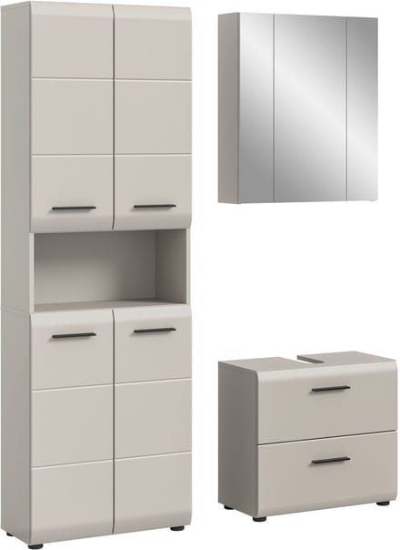 Badcombinatie Kasjmier - Moderne Badkast Met Wastafel - 135x185 cm