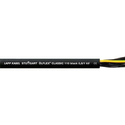 Lapp Olflex Classic 110 Zwarte Besturingskabel 4G4 - 1120360 [10 Meters]