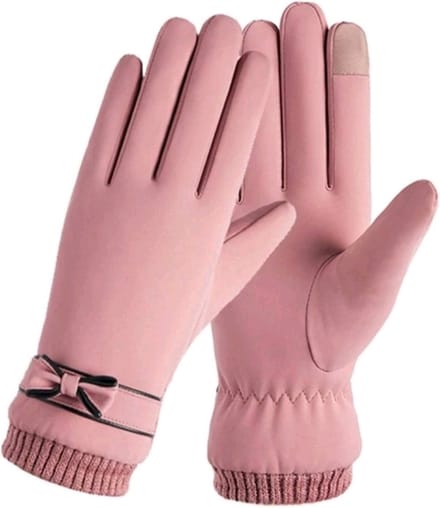 handschoenen winter - dames - Touchscreen - roze - one-size - windproof - waterproof - gloves for winter - handschoenen verwarmd